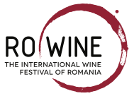 Logo oficial RO-Wine – The International Wine Festival of Romania, în formă de cerc roșu ce amintește de urma unui pahar de vin
